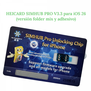 HEICARD SIMHUB PRO v3.3 PARA IOS 26 (tipo folder y adhesivo)